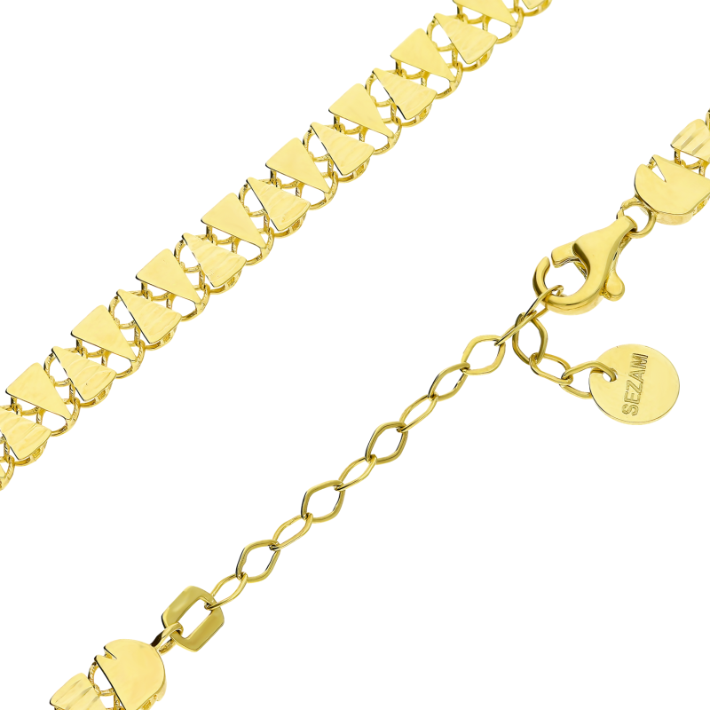 Złoty Naszyjnik Składak Zygzak pr. 375 - JubilerSezam.pl