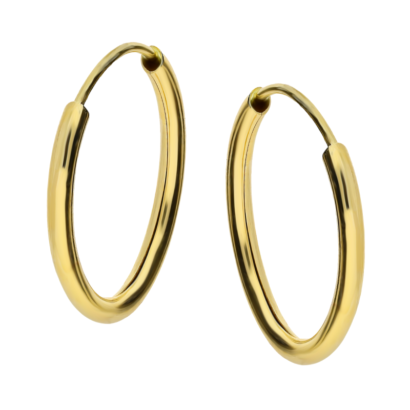 Kolczyki złote owalne kółka szarniry AR XLTE0242 próba 585