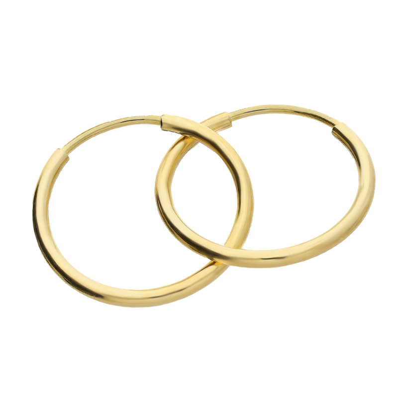 Kolczyki złote kółka szarniry 19mm AR XXDCLTE0158 próba 375