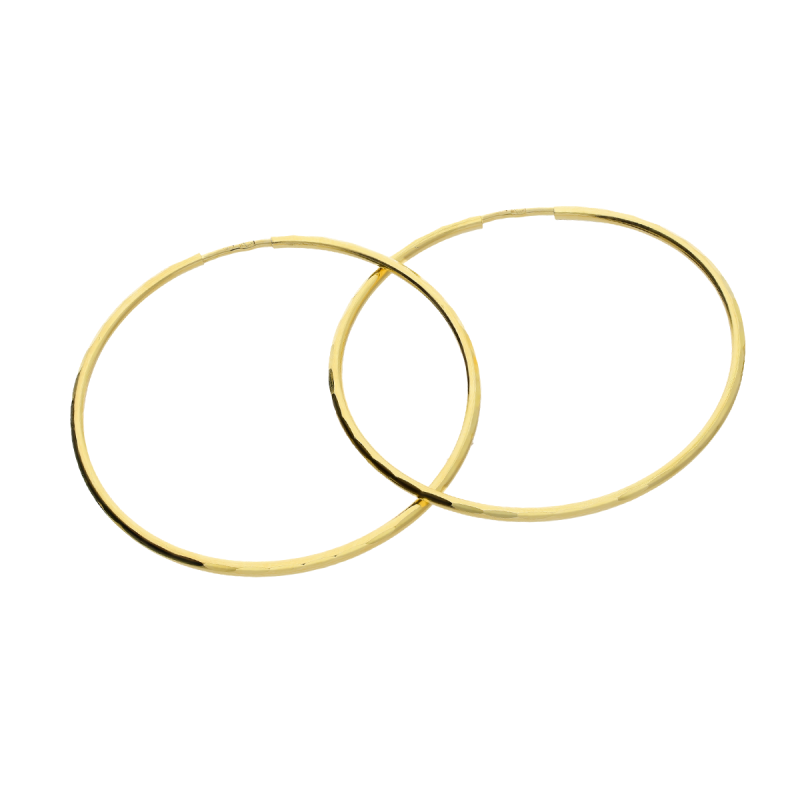 Kolczyki złote kółka szarniry 45mm grawerowane BC KSZ-45mm-1,5 dis próba 585