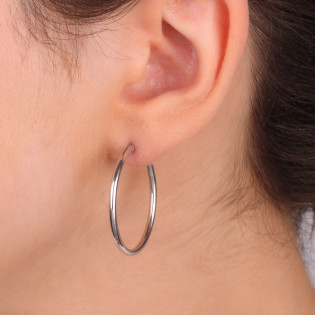 Srebrne kolczyki kółka szarniry 30mm pr. 925 - JubilerSezam.pl