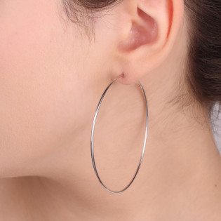 Srebrne kolczyki koła 50mm pr. 925 - JubilerSezam.pl