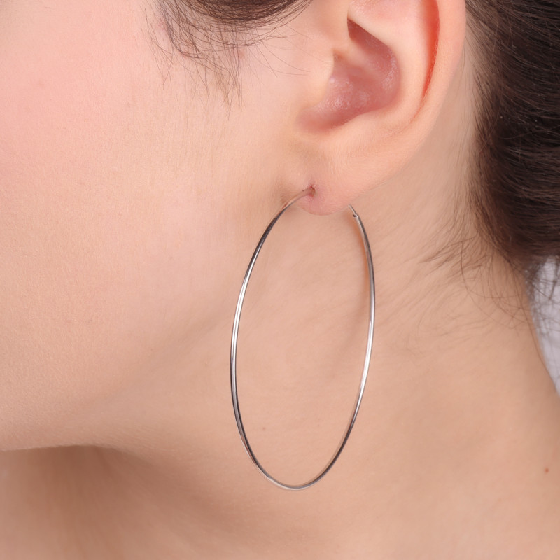 Kolczyki srebrne kółka szarniry 50mm NI KSZ-50mm-1,7 próba 925