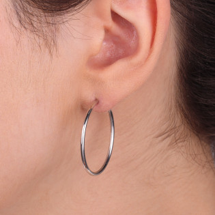 Kolczyki srebrne kółka szarniry 27mm NI KSZ-27mm-1,7 ROD próba 925