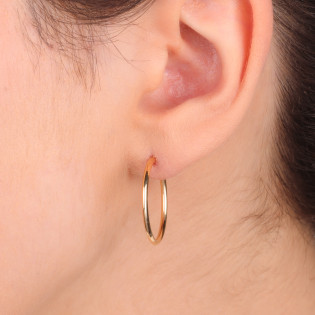 Kolczyki złote kółka szarniry 22mm CB GF150-22 próba 585