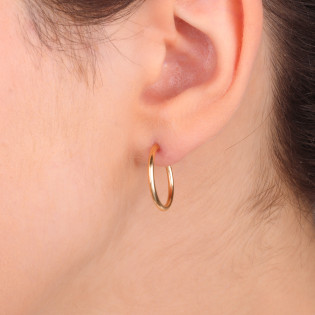 Kolczyki złote kółka szarniry 18mm CB GF150-18 próba 585