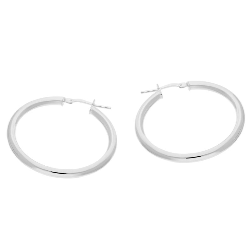 Kolczyki srebrne kółka rurka 30mm/ang.zap NI KDM-30mm-3,00 ANG ROD próba 925