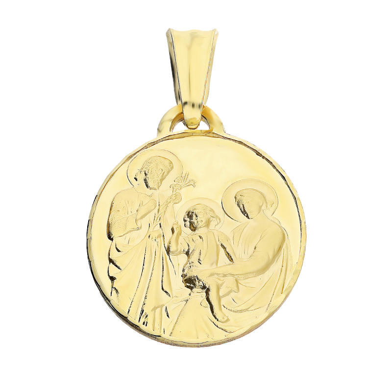 Medalik złoty Święta Rodzina w owalu DJ441 próba 585