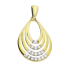 Zawieszka złota kropla ramka z białymi cyrkoniami OL GCT-P160 próba 375