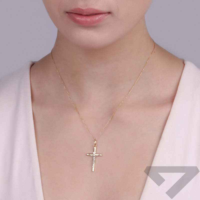 Krzyżyk złoty z wizerunkiem Pana Jezusa CB C-550 próba 585