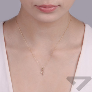 Krzyżyk złoty grawerowany z kwadratowymi ramionami LP 112U235-AZP457-Y próba 375