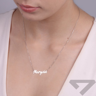 Naszyjnik srebrny imię Marysia/anker AT637 ROD Marysia próba 925