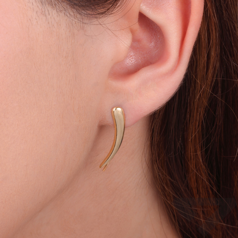 Kolczyki złote na płatek łuk gładki MZ T33-E-OGE28 próba 375