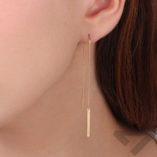 Kolczyki złote gładka blaszka na rolo/przeciągane MZ T23-E-LE-673-1,5-2,5-CM próba 375