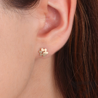 Kolczyki złote psie łapki