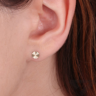 Złote Kolczyki Pinezki z Grawerem pr. 375 - JubilerSezam.pl