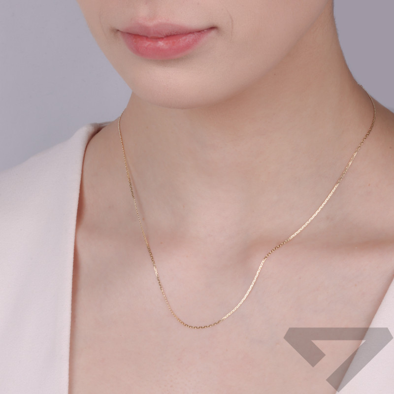 Łańcuszek złoty splot marina/regulowany MZ T34-N-1039-FLAT-MARINER próba 585