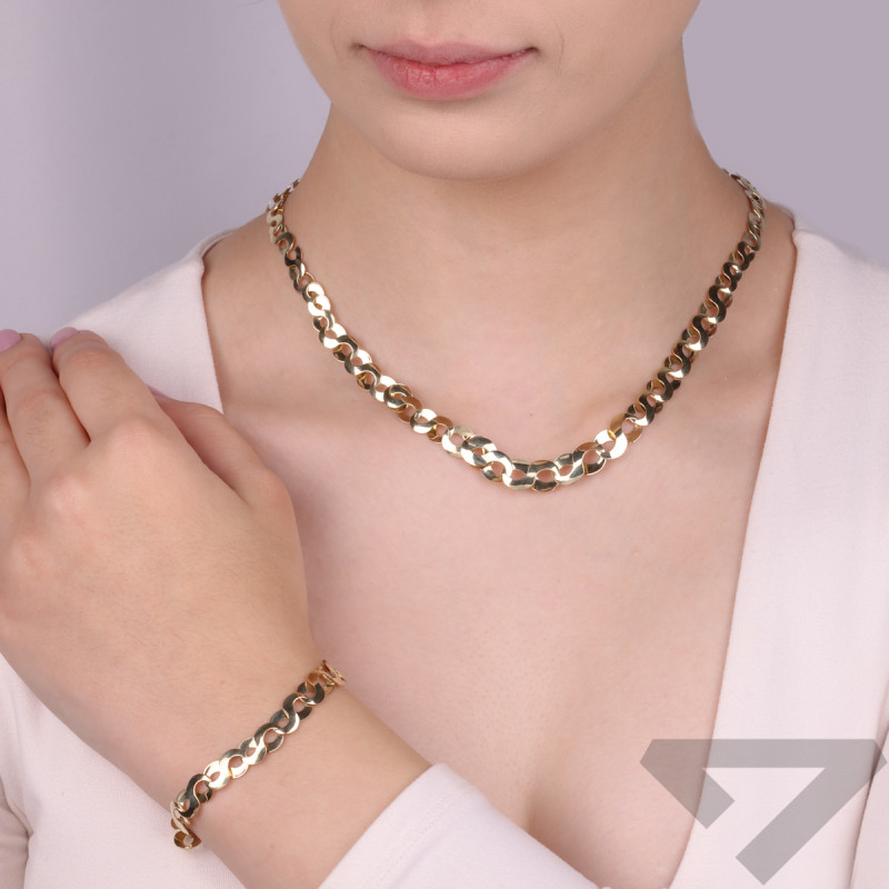 Bransoleta złota gładkie infinity 7mm/regulowana MZ T42-BLZ-12-II próba 375