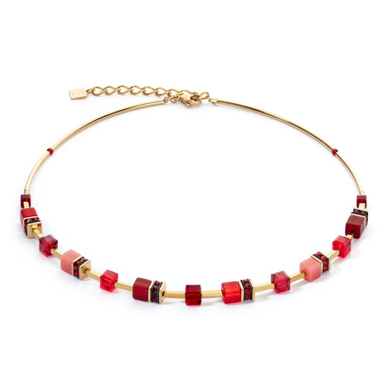 Komplet biżuterii kolczyki, naszyjnik i bransoletka Coeur de Lion 0300 Red CT 2800-50-0300