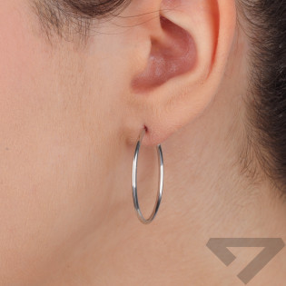 Kolczyki srebrne kółka szarniry 30mm M3 KSZ-30mm-1,5 ROD próba 925