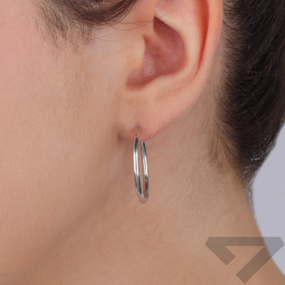 Srebrne kolczyki koła 20mm pr. 925 - JubilerSezam.pl