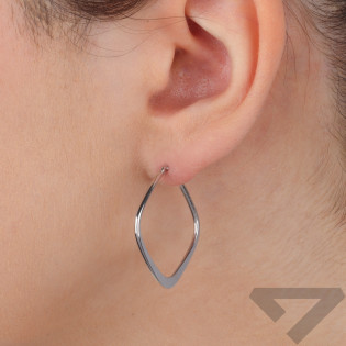 Kolczyki srebrne kwadrat z płaskim dołem/ang.zap M3-052-1 ROD próba 925