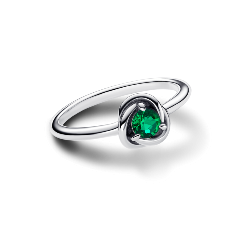 Maj Pierścionek Pandora z symbolem wieczności i kamieniem urodzinowym 192993C05 próba 925