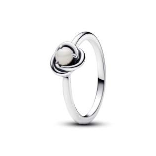 Czerwiec Pierścionek Pandora z symbolem wieczności i kamieniem urodzinowym 192993C06 próba 925