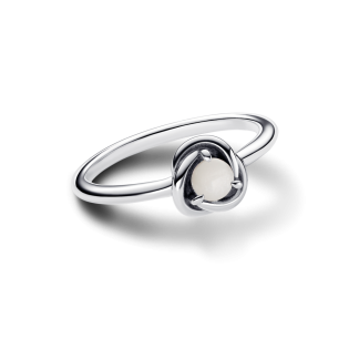 Czerwiec Pierścionek Pandora z symbolem wieczności i kamieniem urodzinowym 192993C06 próba 925