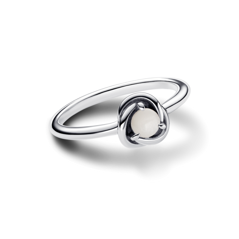 Czerwiec Pierścionek Pandora z symbolem wieczności i kamieniem urodzinowym 192993C06 próba 925