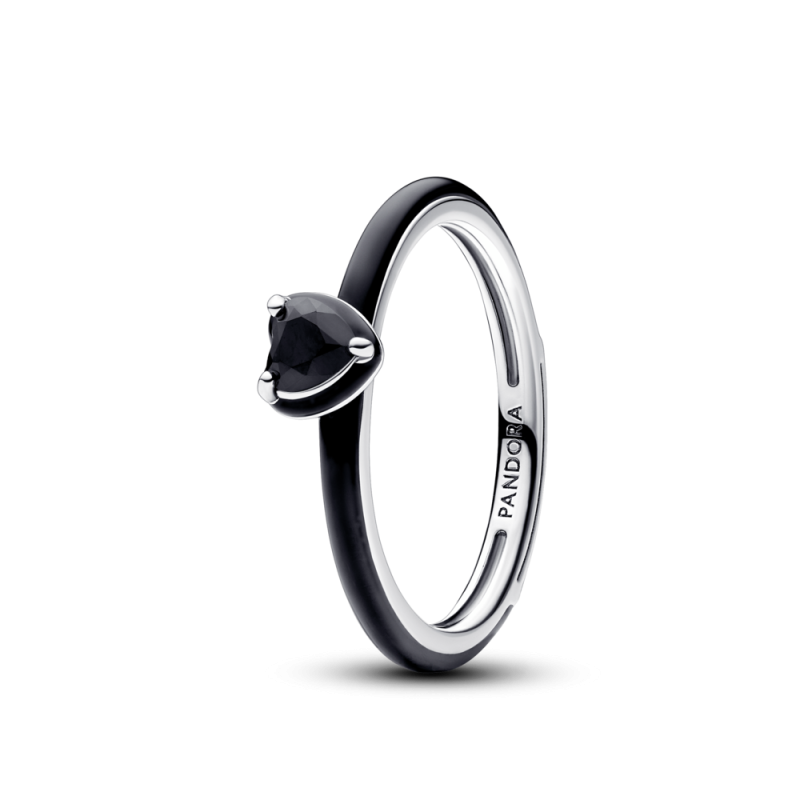 Pierścionek Pandora ME Czarna czakra serca 193088C01 próba 925
