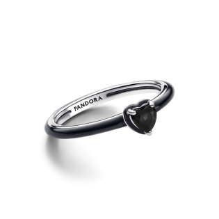 Pierścionek Pandora ME Czarna czakra serca 193088C01 próba 925