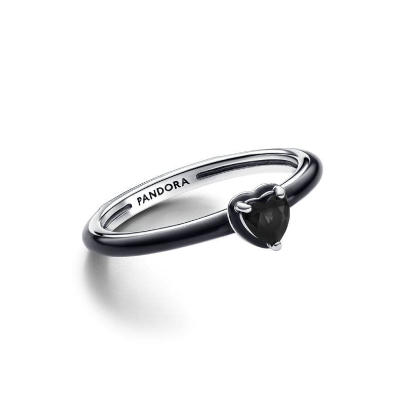 Pierścionek Pandora ME Czarna czakra serca 193088C01 próba 925