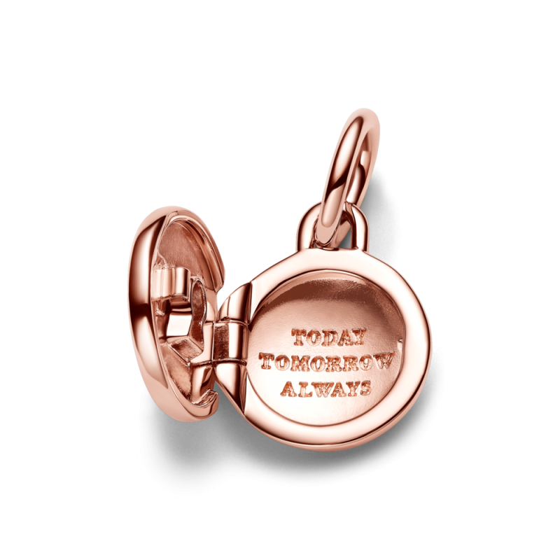 Zawieszka Pandora w formie otwieranego medalionu, na którym można umieścić grawerunek 783066C01