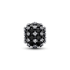 Okrągły charms Pandora wysadzany czarnymi kamieniami 792630C04 próba 925