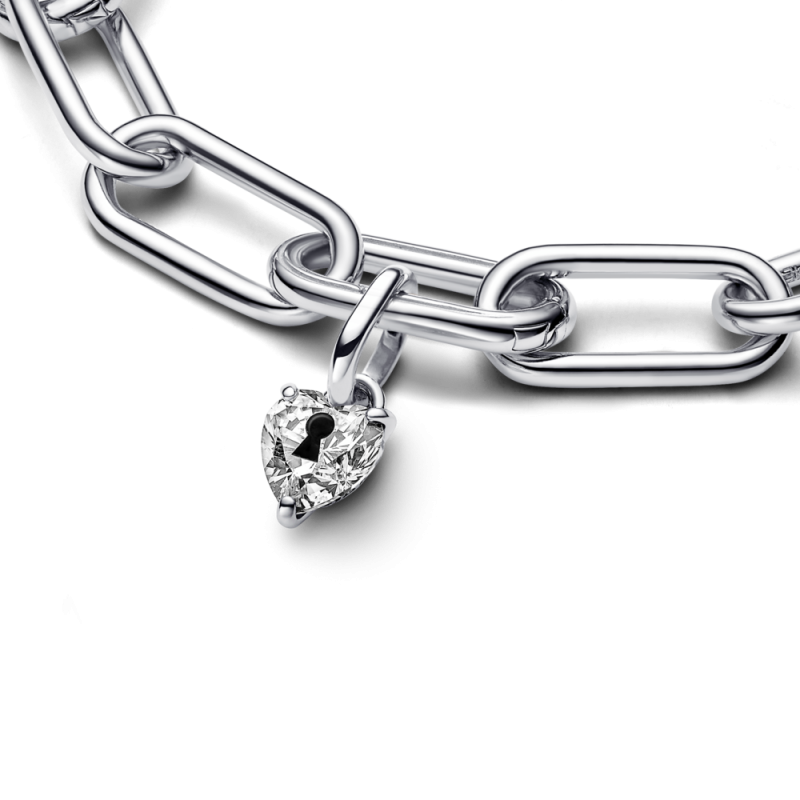 Srebrna Zawieszka Serce z Dziurką od Klucza Pandora ME - JubilerSezam.pl