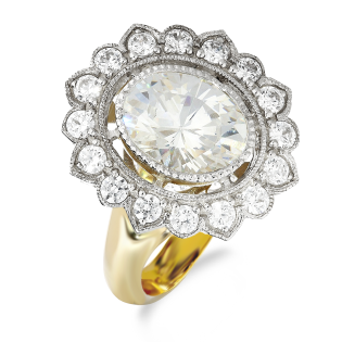 Pierścionek złoty markiza z białymi cyrkoniami AS 1097 KATE próba 585