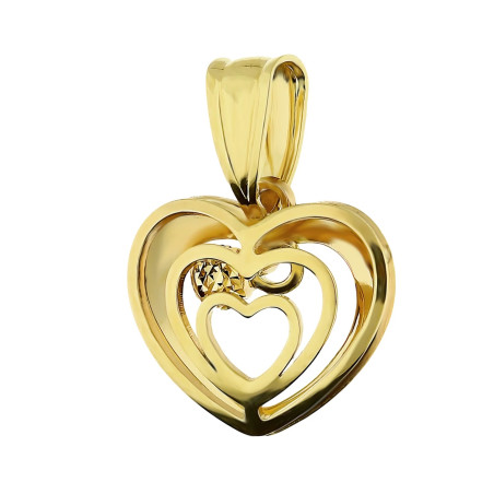 Serduszko złote trzy ramki i ruchoma kulka AR VXXLKP2161-DC próba 585