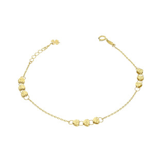 Bransoleta złota grawerowane serca/rolo AR VX5FOR6B5463-VII-DC próba 585