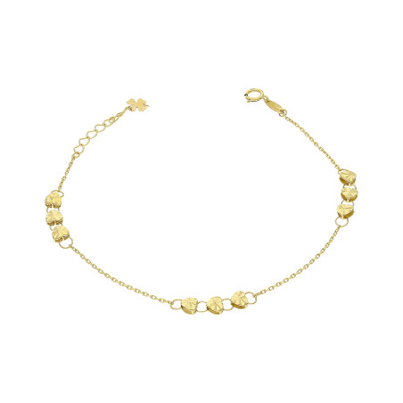 Bransoleta złota grawerowane serca/rolo AR VX5FOR6B5463-VII-DC próba 585