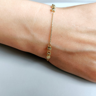 Bransoleta złota grawerowane serca/rolo AR VX5FOR6B5463-VII-DC próba 585