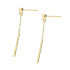Kolczyki złote kwadratowa pałka na rolo