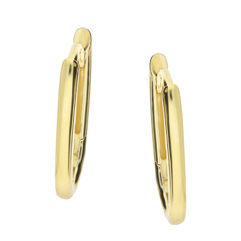 Kolczyki złote gładkie owale, złoto 375