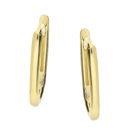 Kolczyki złote gładkie owale, złoto 375