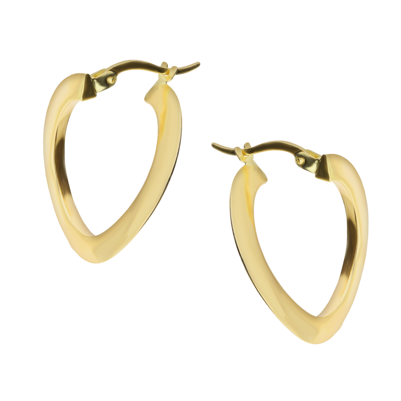 Kolczyki złote płaskie kółka