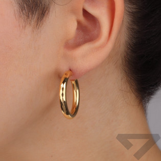 Kolczyki złote taflowane kółka/ang.zap. M3-286-30-2,0 próba 585