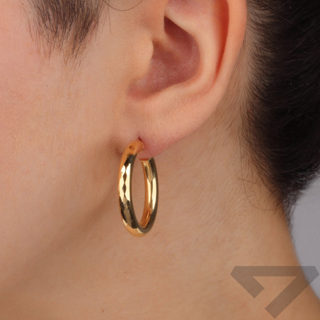 Kolczyki złote taflowane kółka/ang.zap. M3-286-30-2,0 próba 585