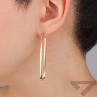 Kolczyki złote prostokątna ramka 15mm/ang.zap. M3-279-15-2,0 próba 585