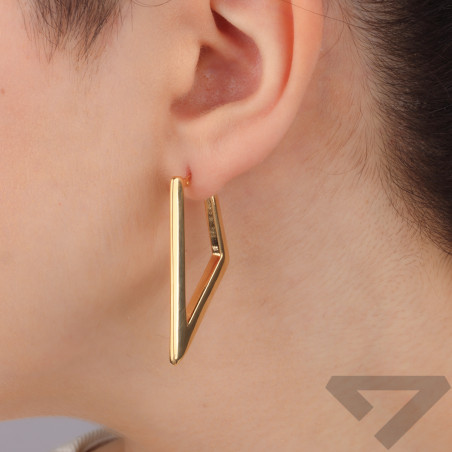 Kolczyki złote gładki trójkąt/ang.zap. M3-284 M próba 585