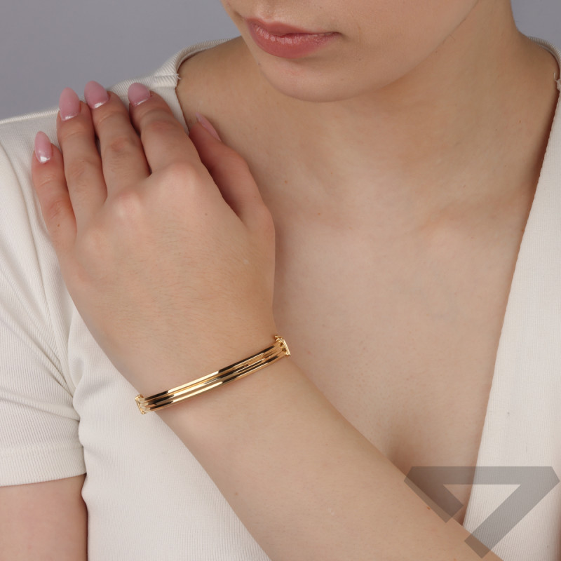 Bransoleta złota bangla żłobiona M3-306-1 próba 585